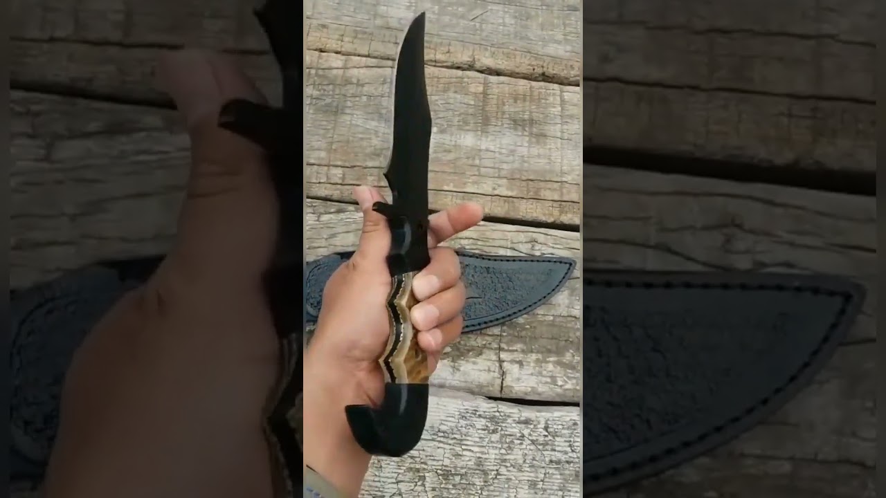 Handmade Bowie Knife #chef #bbq #youtubeshorts #texas #outdoor #camping #axe #usa #chefknife #shorts