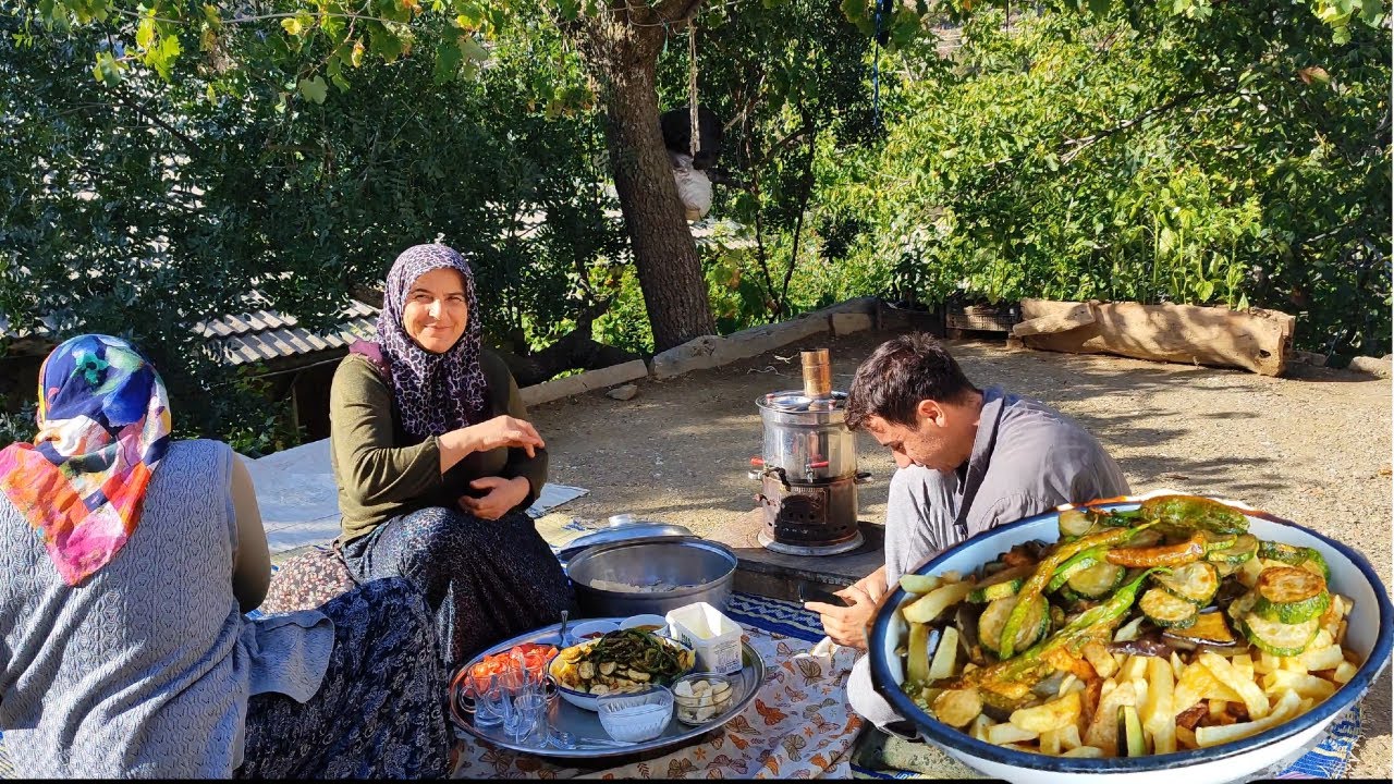 YOK BÖYLE BİR KIZARTMA /ODUN ATEŞİNDE KIZARTMA İLE KÖYDE SABAH KAHVALTISI