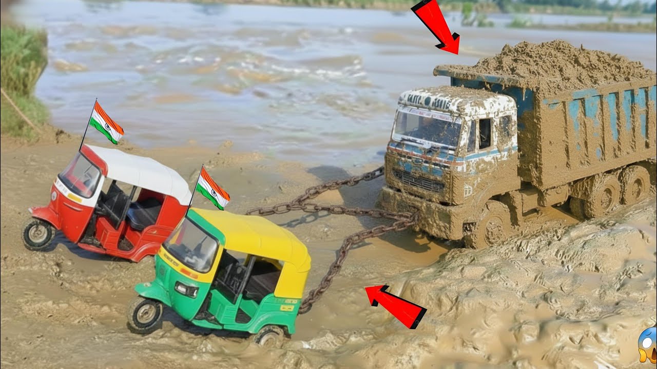 Mahindr container Sand Loading John Deere Swaraj Volvo Dumper Auto Ri  ickshaw Accident Jcb7cx ? 