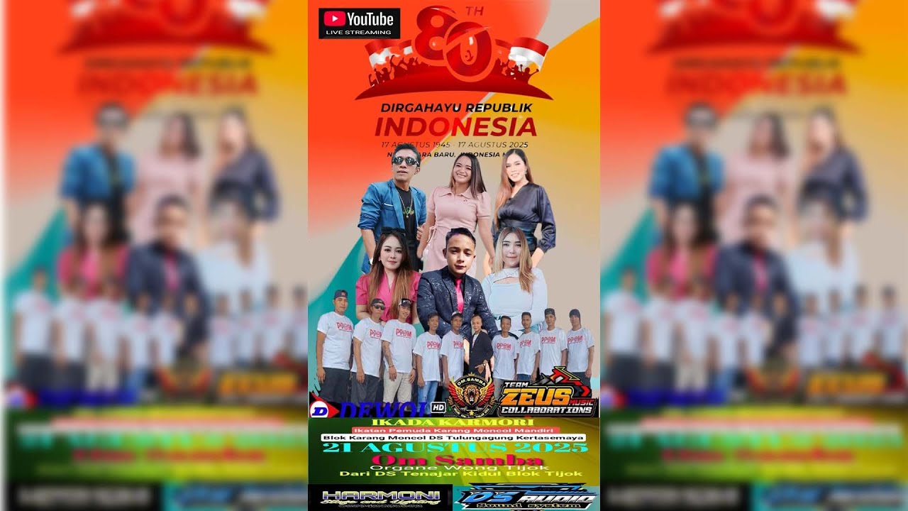 Live Malam💕OM SAMBA💕SPECIAL PARTY HUT RI KE-80 IKADA KARMORI💕TULUNGAGUNG-KERTASEMAYA-IM (21/08/2025)