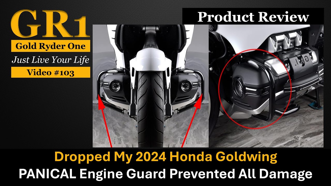Dropped My 2024 Honda Goldwing - PANICAL Engine Guard Prevented All Damage