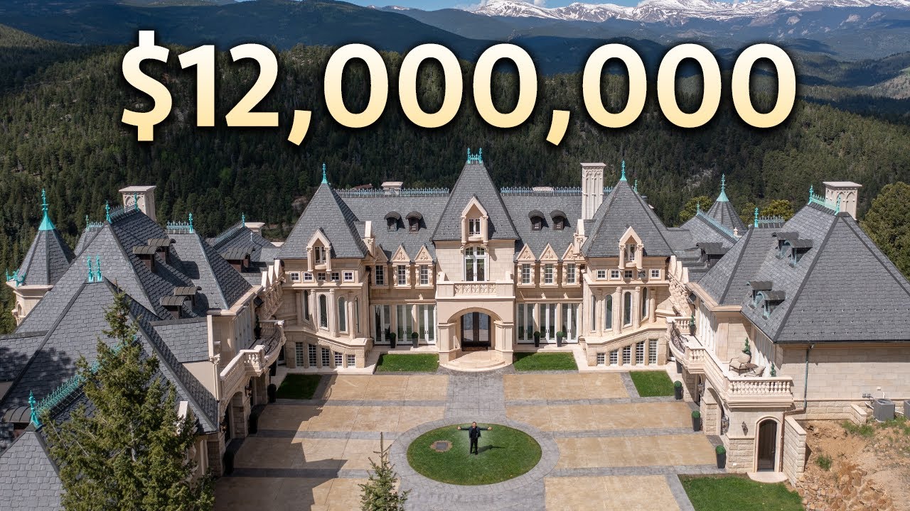 Внутри недавно построенного современного замка в Колорадо за $ 12 000 000 с видом на горы!
