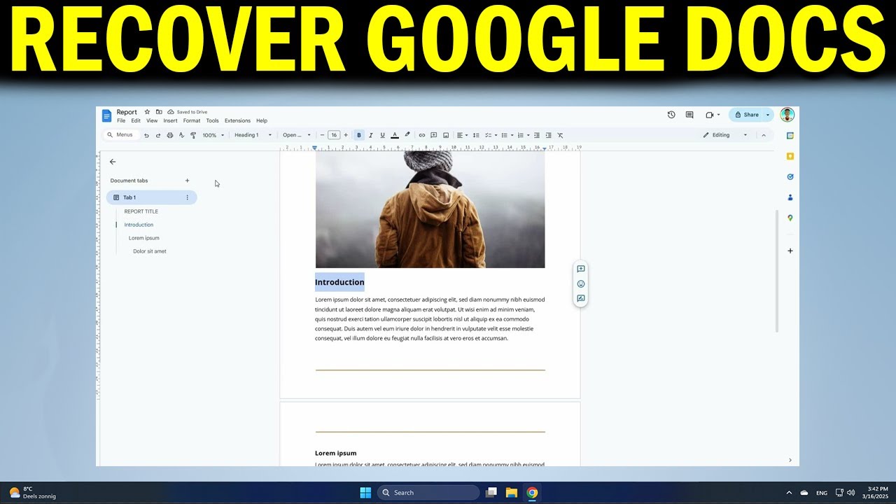 How To Recover Text Accidentally Deleted From Google Docs File