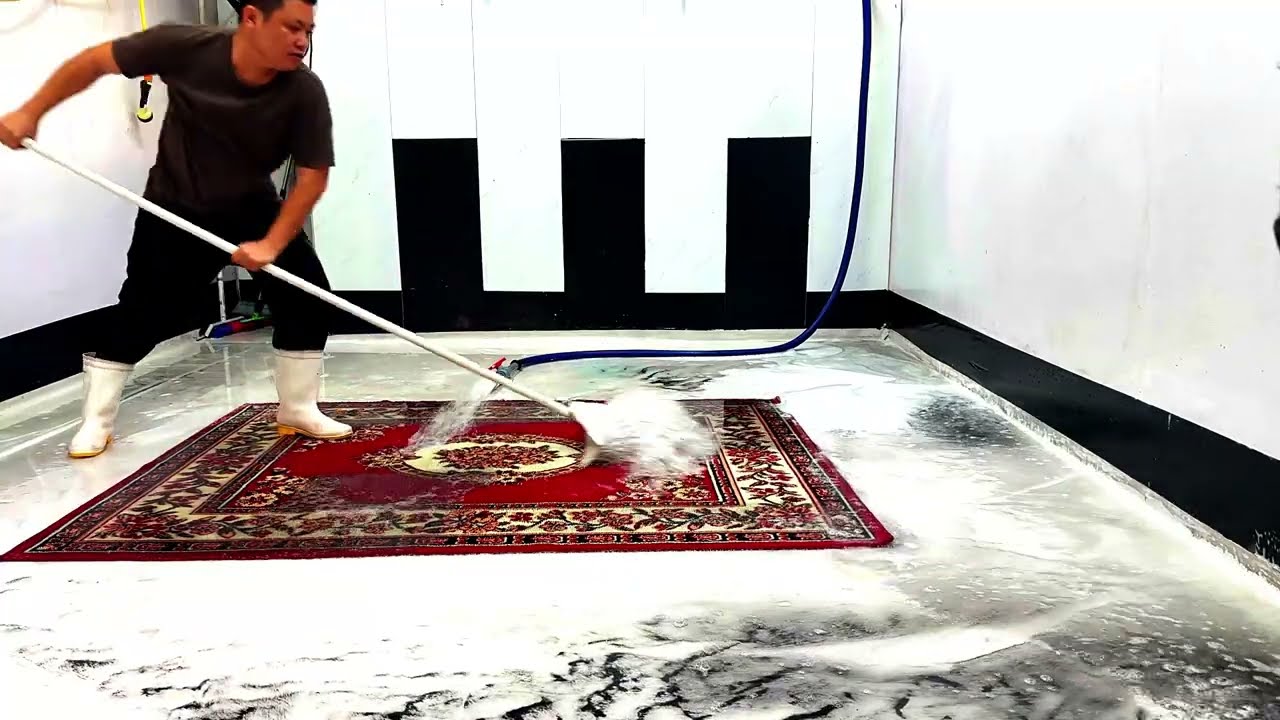 It started off disgusting… The ASMR carpet cleaning experience was incredibly satisfying.
