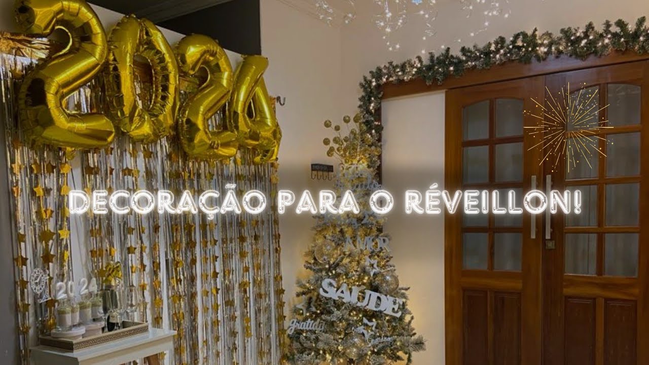 TROQUEI A DECORAÇÃO DE NATAL DA VARANDA PELA DE RÉVEILLON || Cenário Para Fotos  #reveillon2024