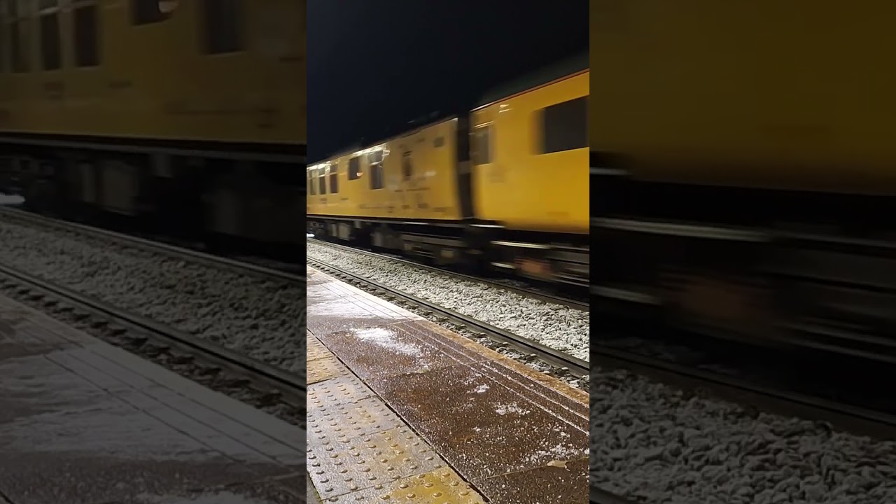 The Network rail test train passing Langho at Night! #shorts #short