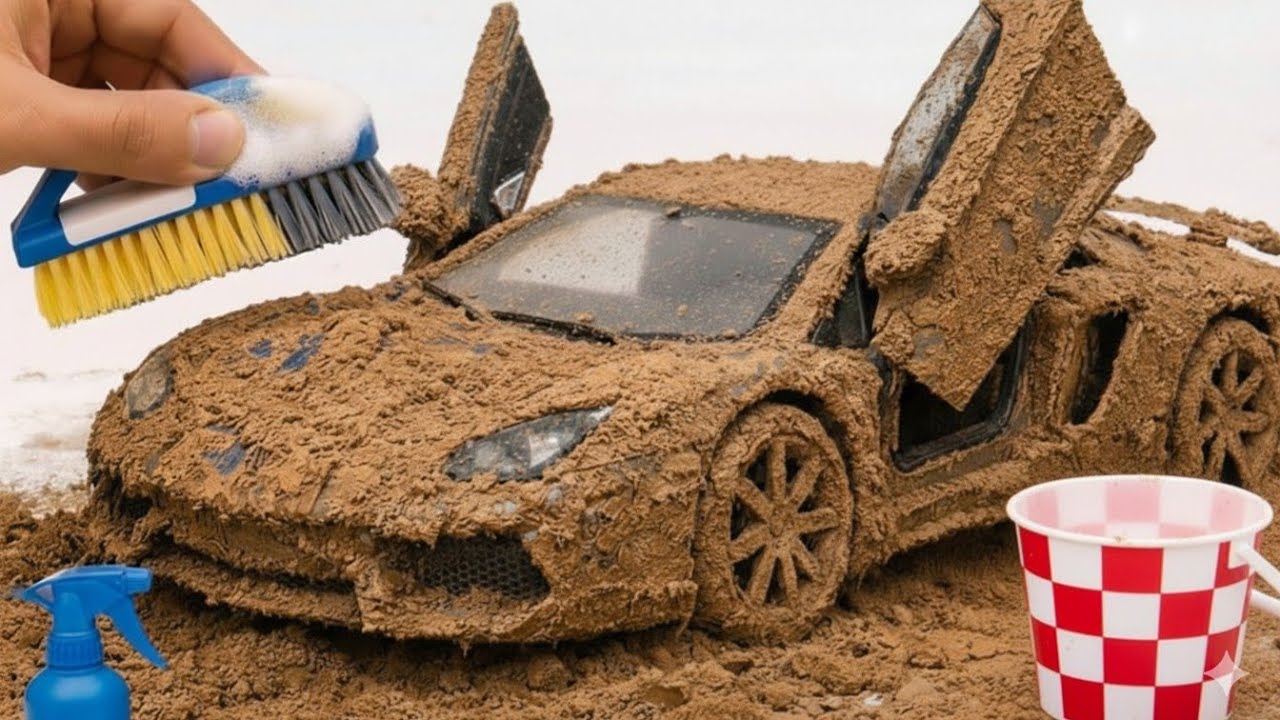Satisfying ASMR Deep Cleaning: Restoring A 1:24 Scale Super Car| 