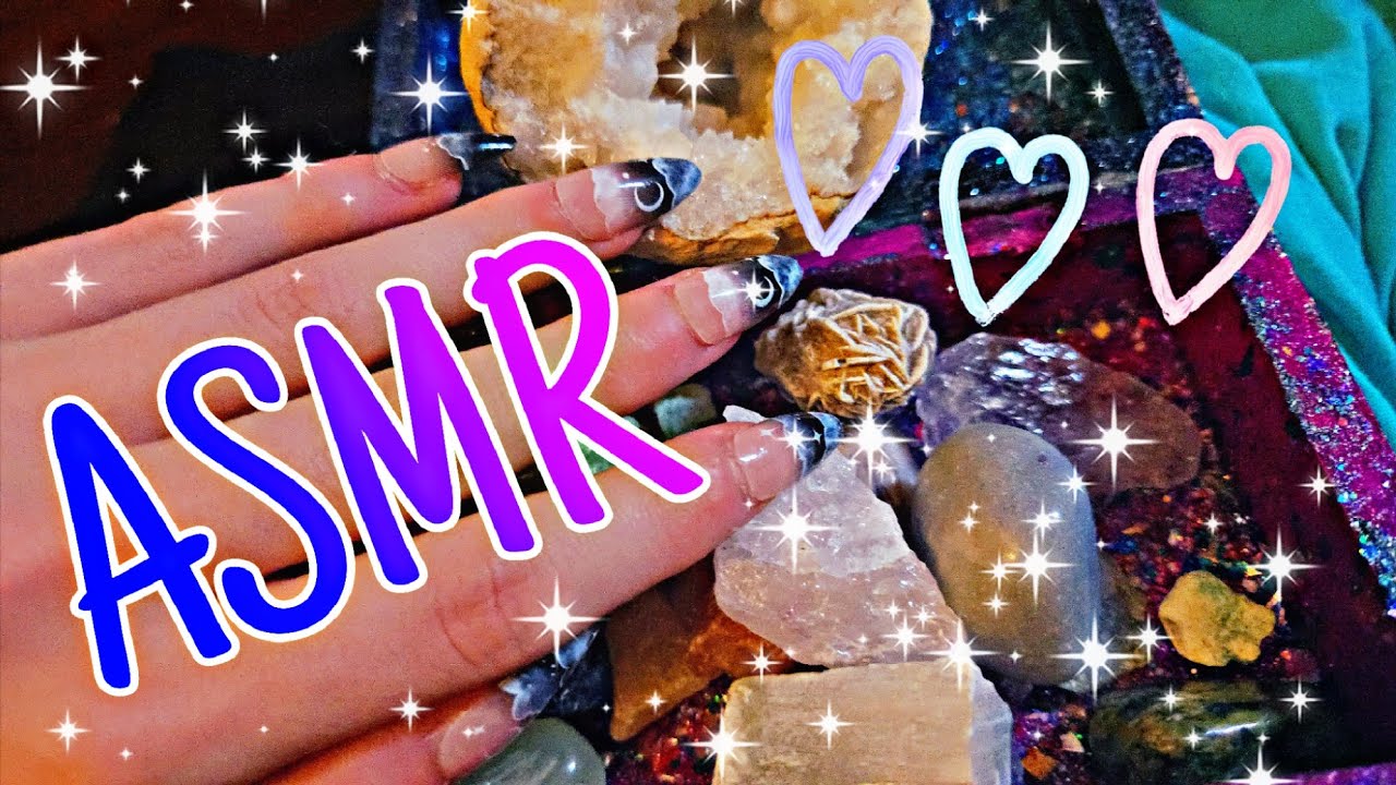 ASMR with crystals 🔮 tingly scratching & tapping 