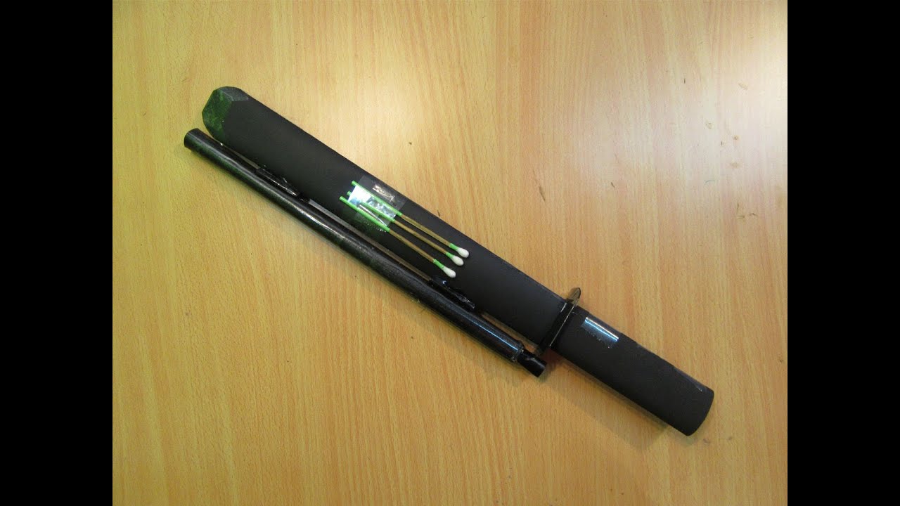 How to make a paper Combo Blowgun and Knife(Hetil scabbard combo kit)- Easy tutorials
