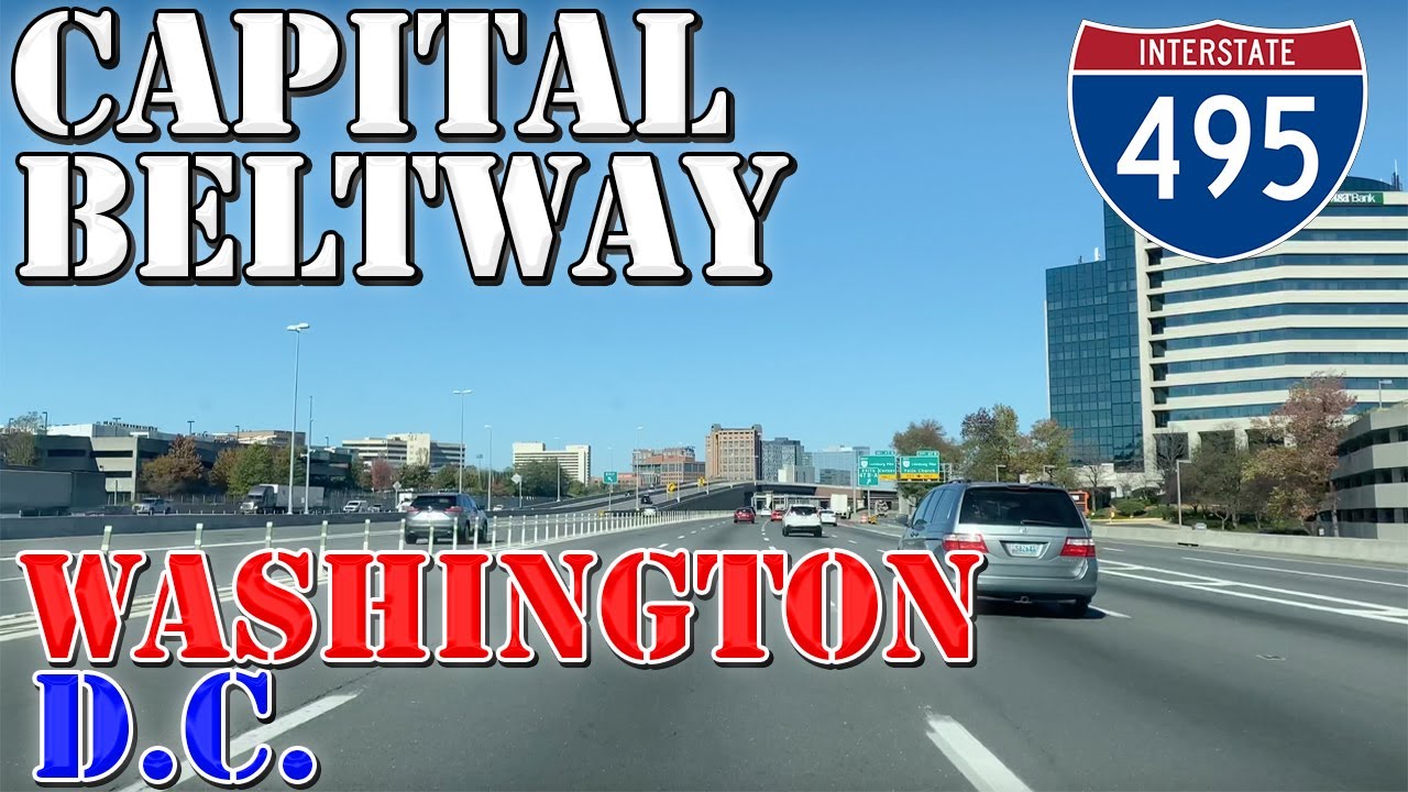 I-495 - The Capital Beltway - FULL Loop ALL Exits - Washington DC - 4K Highway Drive