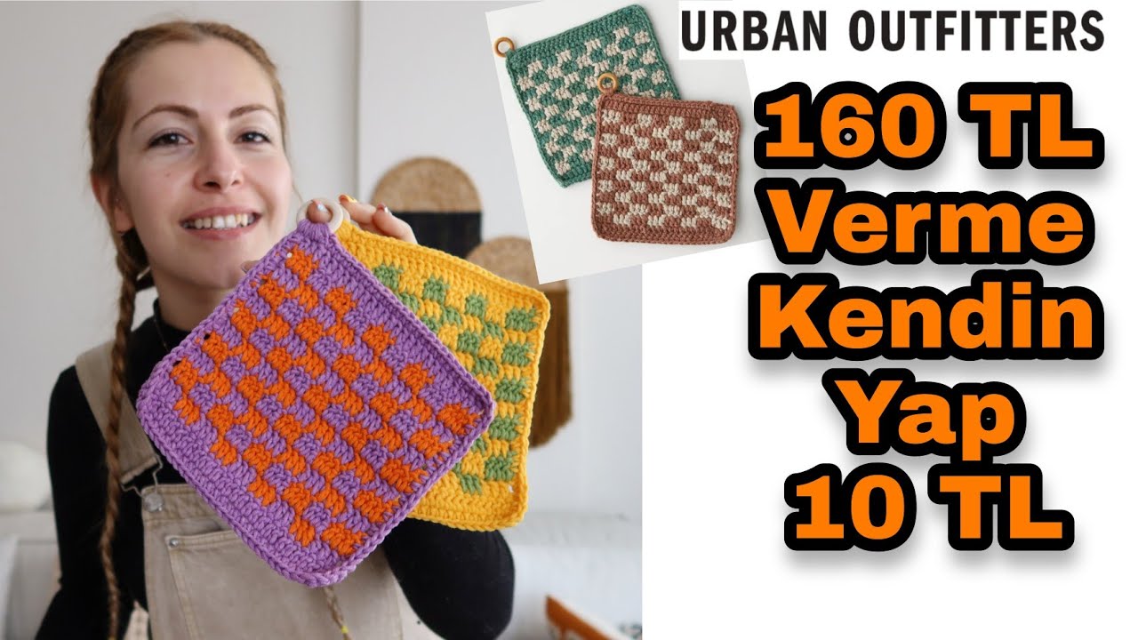 HER EVDE OLMALI 🤩 | 160 TL lik MUTFAK BEZİNİ 10 TL YE YAPTIM | Checkered Crochet İdeas