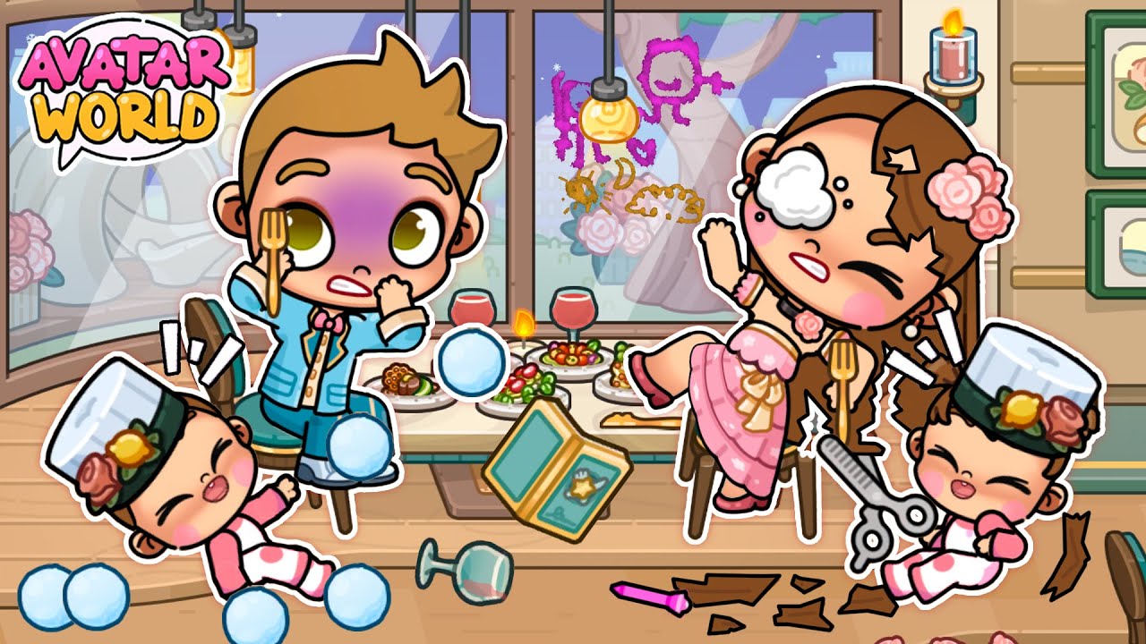 MIS HIJAS ARRUINAN MI CITA CON SUS TRAVESURAS EN EL RESTAURANTE 😱 Avatar World | Alicia Gameplays 🩷
