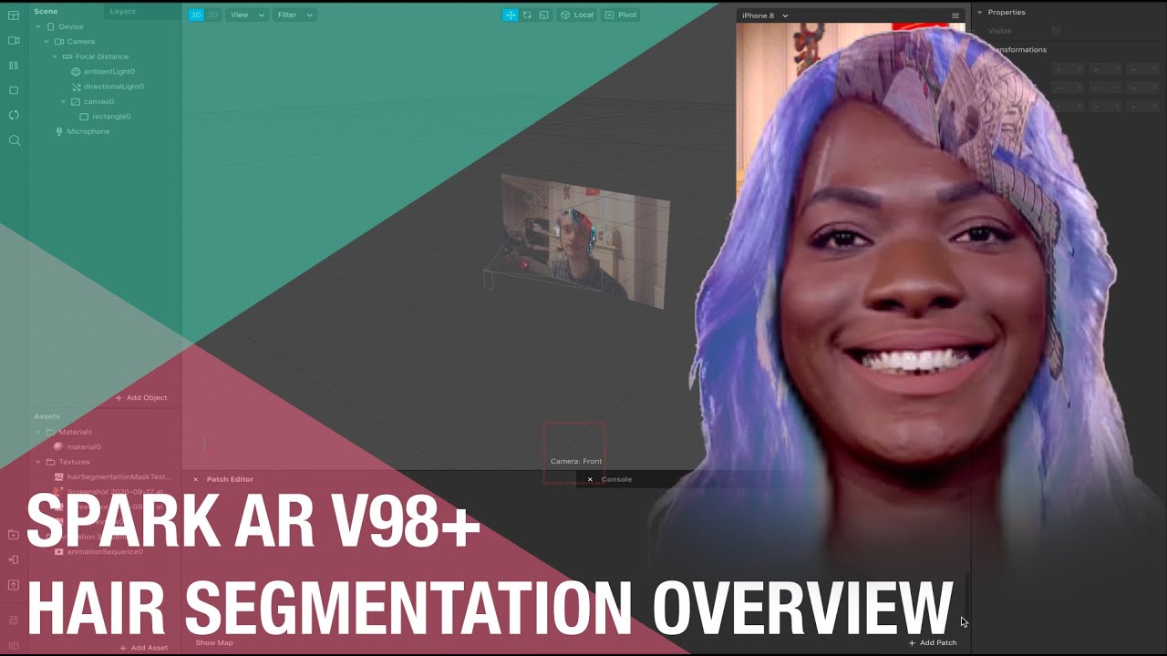 V98 - Hair Segmentation Overview | Spark AR Studio