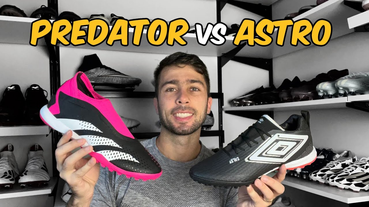 QUEM É MELHOR, ASTRO OU PREDATOR? - Comparativo Umbro Astro TF x Adidas Predator Accuracy .3 LL TF