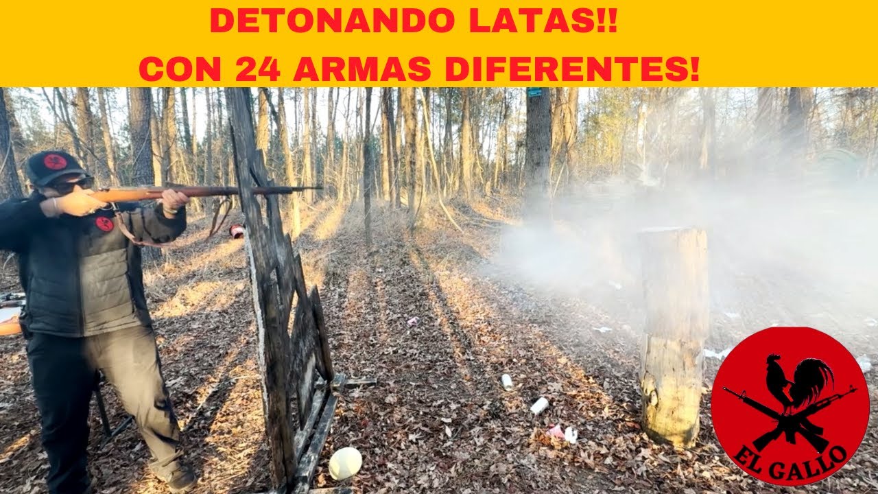 Detonando Latas con 24 Armas Diferentes!