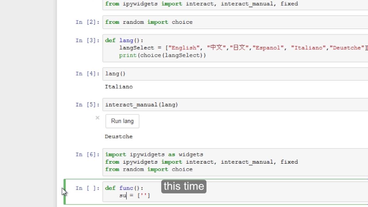 Create Interactive Button With IPython - ipywidgets 2016