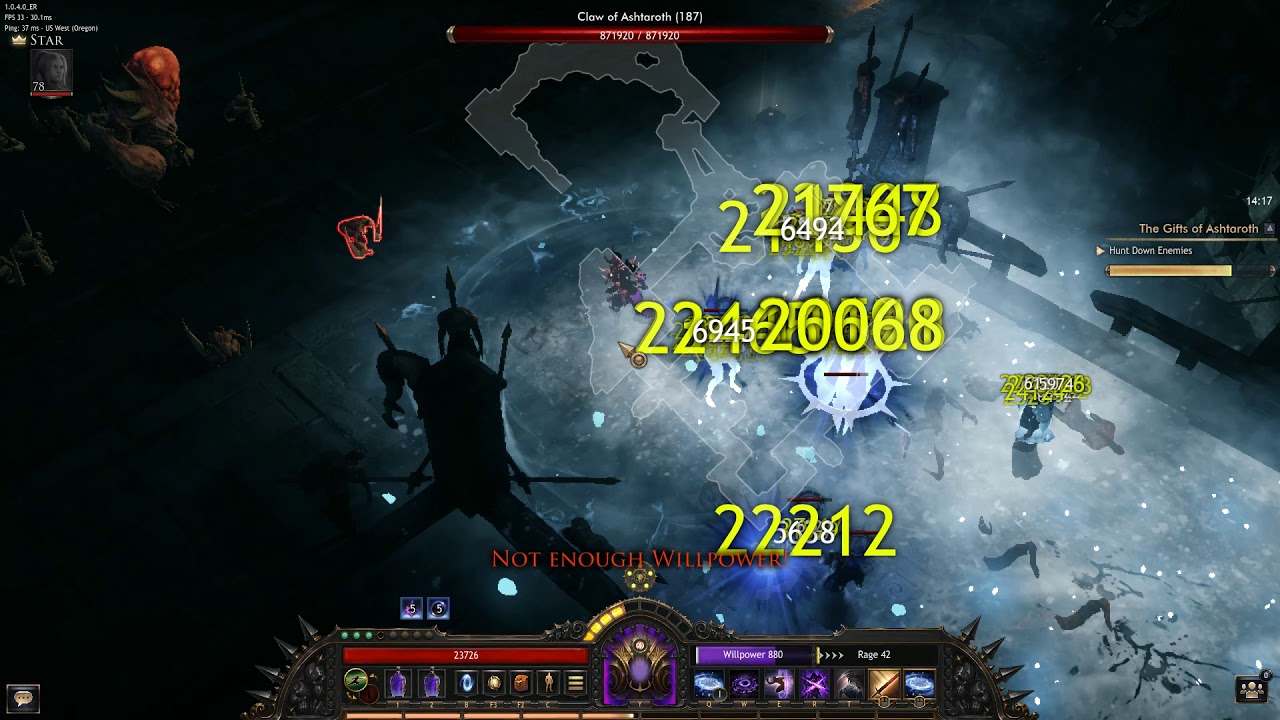 [Wolcen] Winter Grasp Vs Level 187 Untainted Map S+ 3:03s