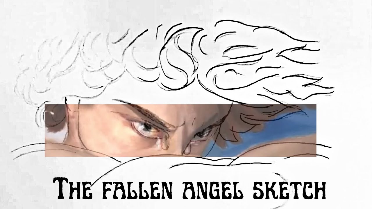 How to #sketch the fallen angel step-by-step