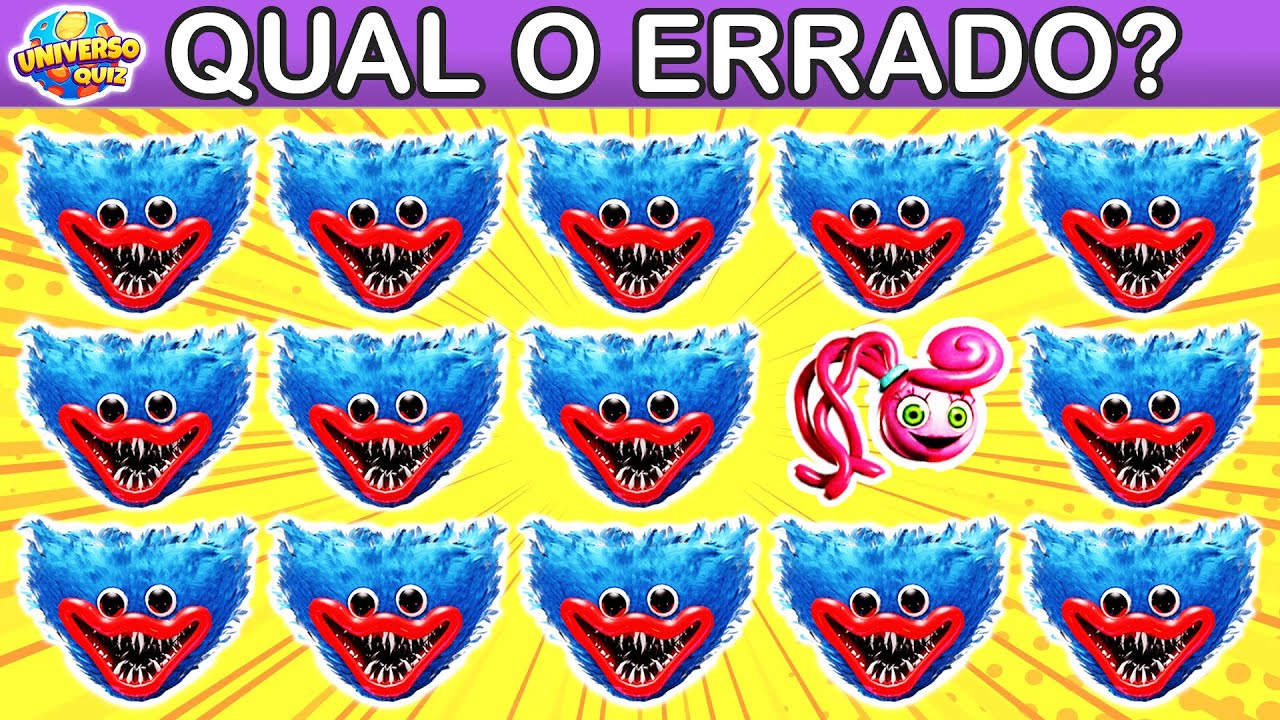 Jogos POPPY PLAYTIME Para Testar Sua Atenção | Teste sua Visão com Huggy Wuggy e Mommy Long Legs
