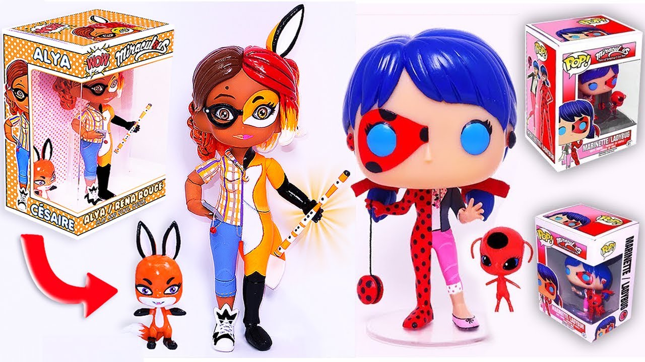 🐞🦊DIY: Crea tus propias Funko Pops de Marinette/Ladybug y Alya/Rena Rouge (Cajas y Figuras)