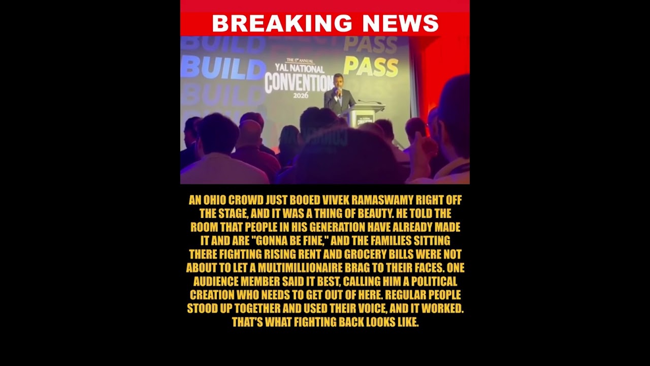 BREAKING: Ohio Crowd Boos Vivek Ramaswamy Right Off the Stage After He Bragged His Generation .....