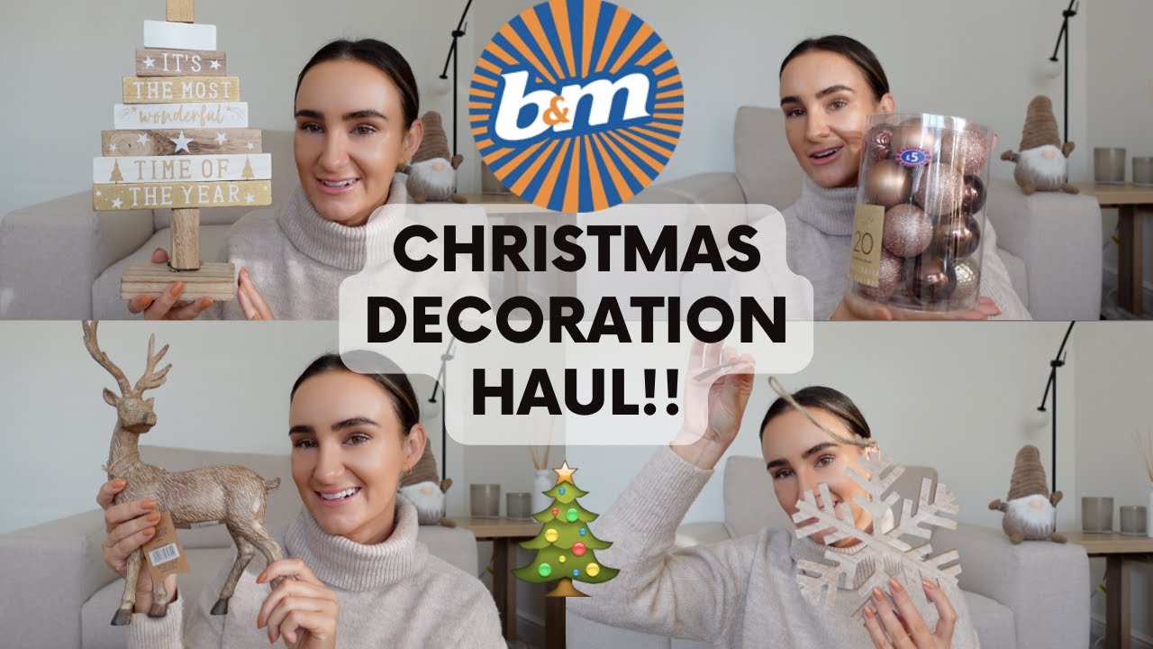 B&M HAUL - CHRISTMAS DECORATIONS 🎄 NEW IN NOVEMBER 2022 | BUDGET HOME DECOR | NEUTRAL THEME