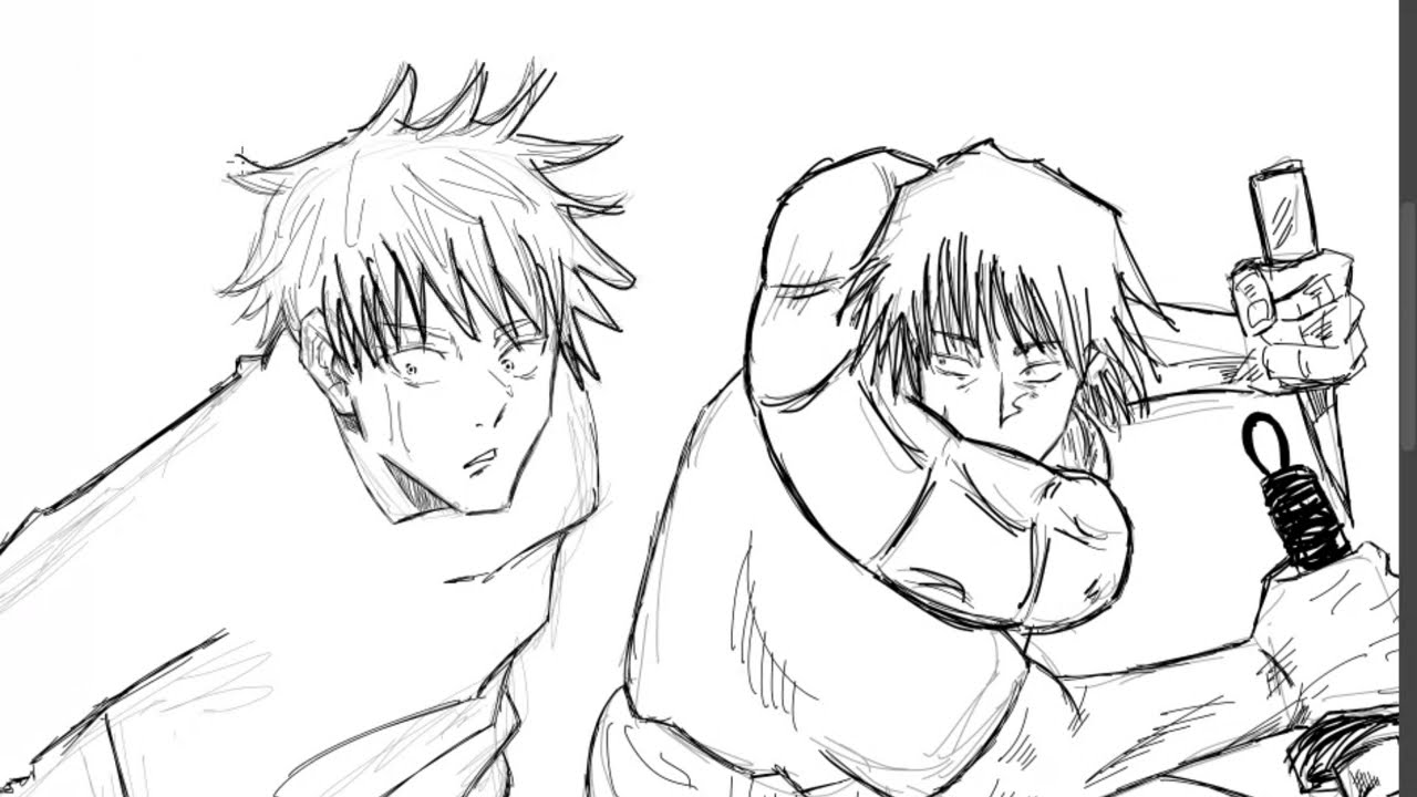 Gojo vs Toji Manga Panel Redraw (Speedup)