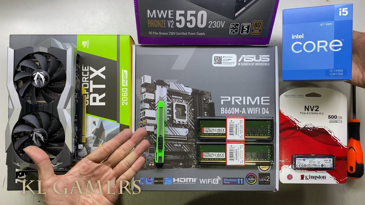 intel Core i5 12400 ASUS PRIME B660M-A WIFI D4 ZOTAC RTX2060 SUPER MINI Gaming PC Build