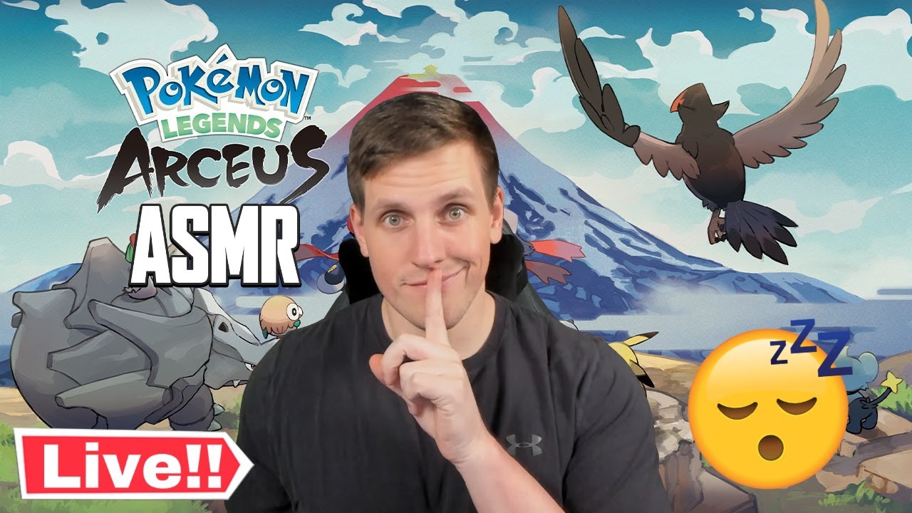 *LIVE* #ASMR Gaming Relaxing Pokemon Arceus Let's Play! (Whispered + Controller Sounds)