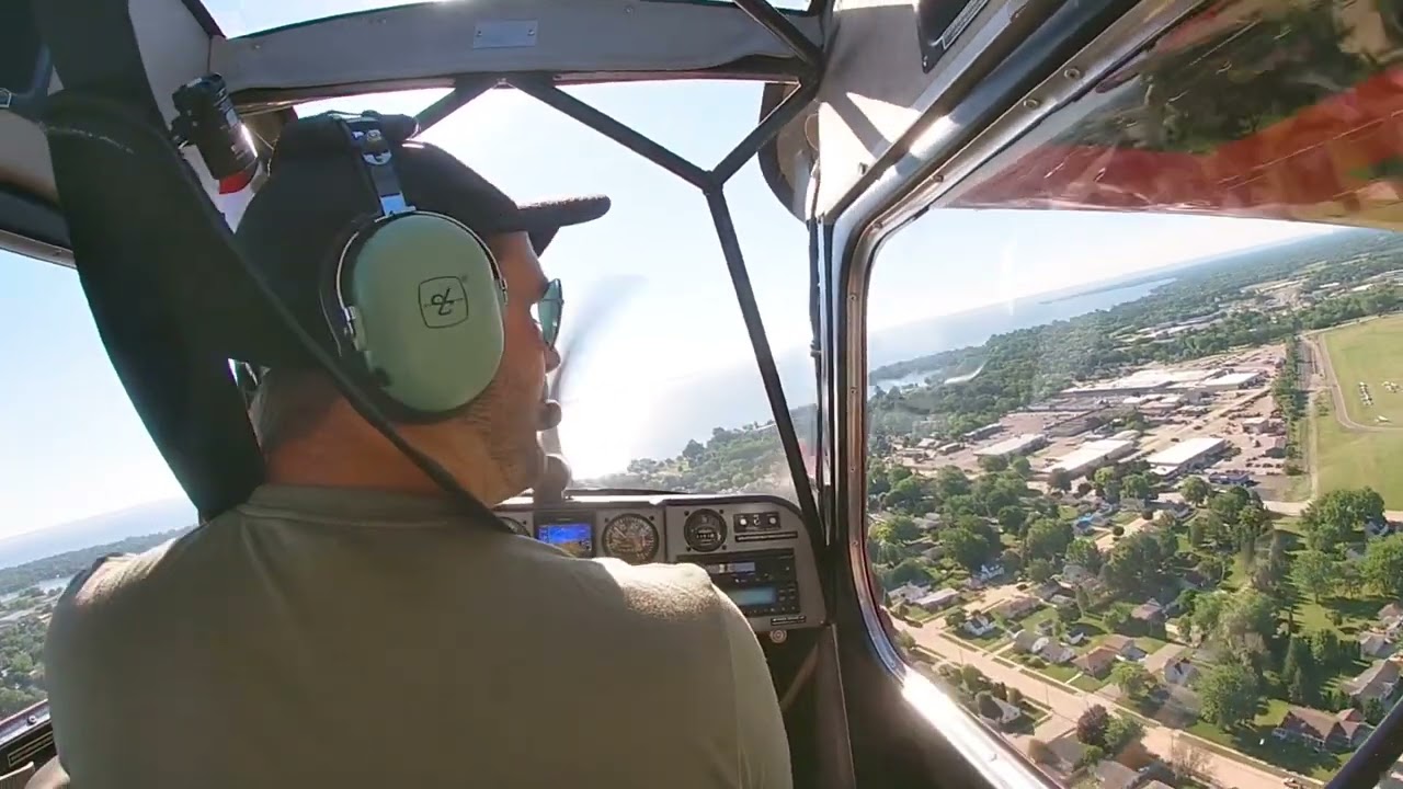 Approach into Oshkosh 2022 with my 75 7KCAB Citabria.