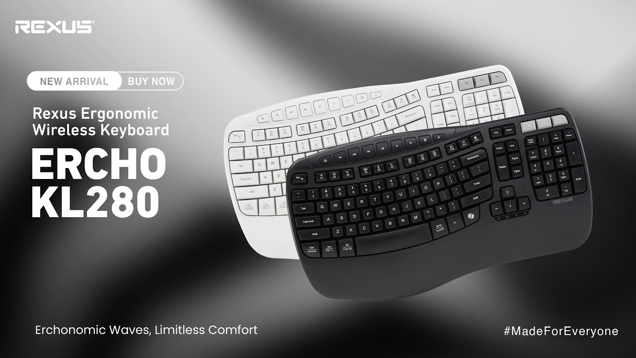 ERGONOMIC WIRELESS KEYBOARD ERCHO KL280| REXUS