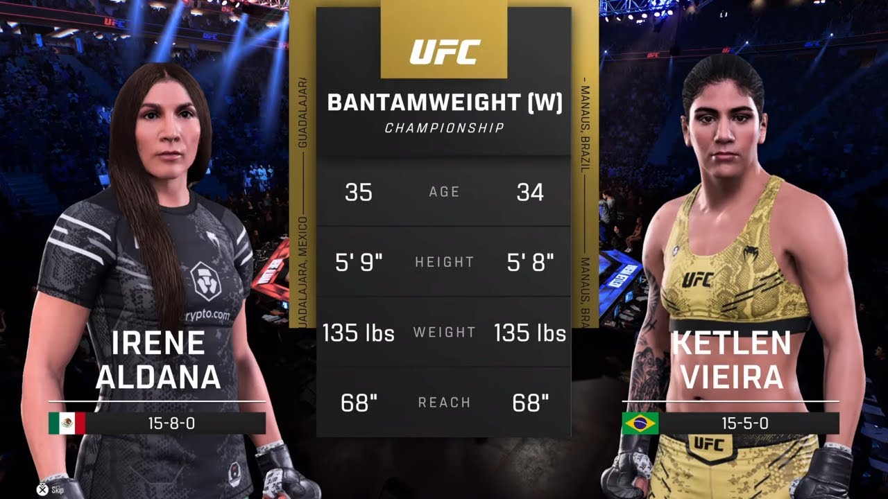 EA Sports UFC 5 Gameplay Irene Aldana vs Ketlen Vieira