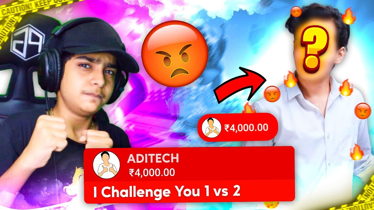 I Sent SuperChat To Angry Streamer And Challenged For 1vs2 🤯
