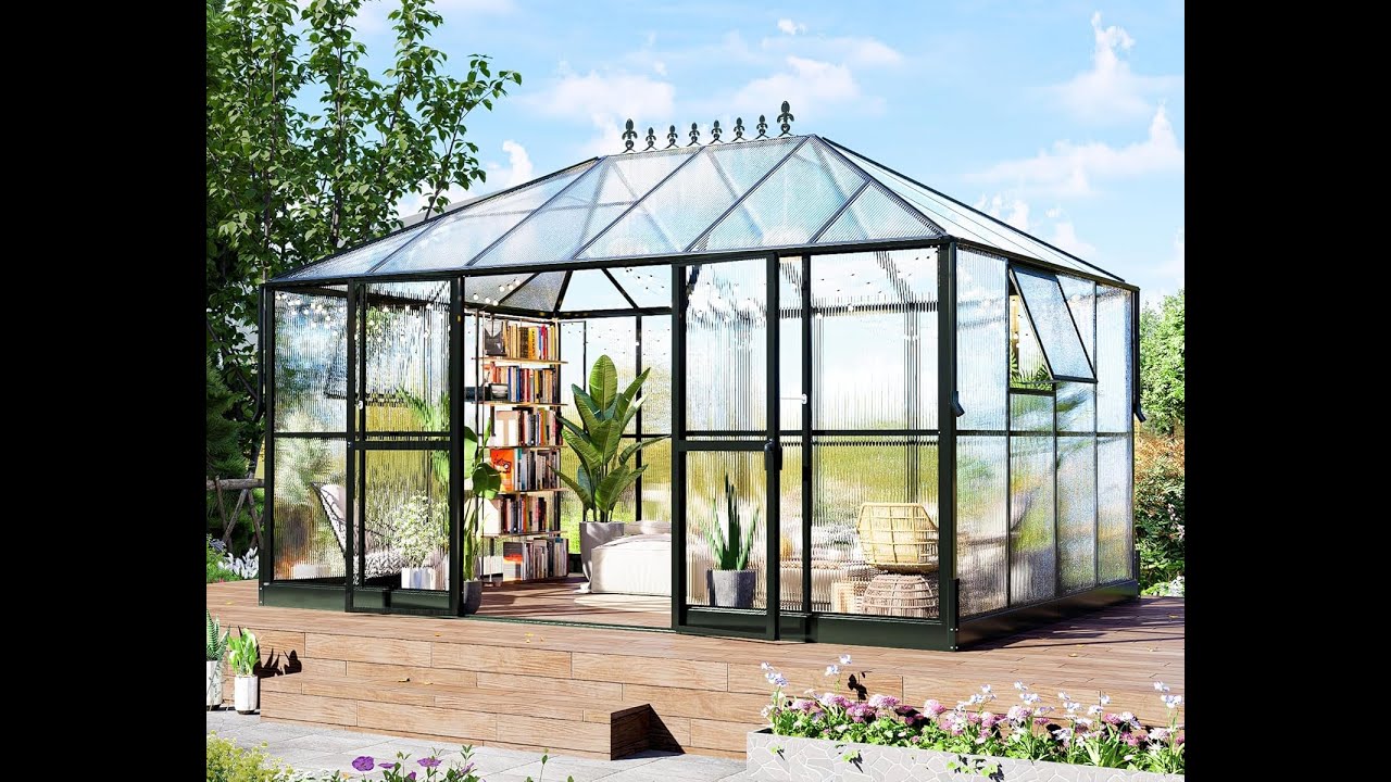 14x9.5x9 FT Polycarbonate Greenhouse Installation manual