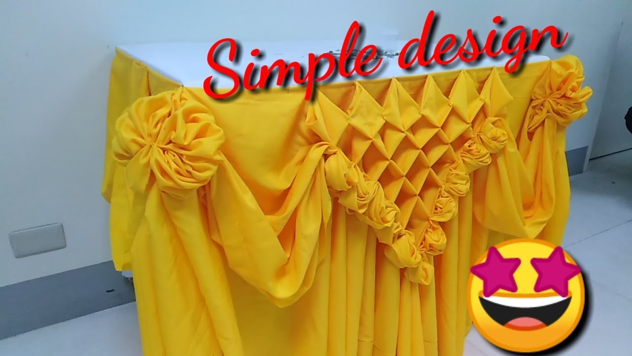 Table skirting simple design for your occasions. #tutorial
