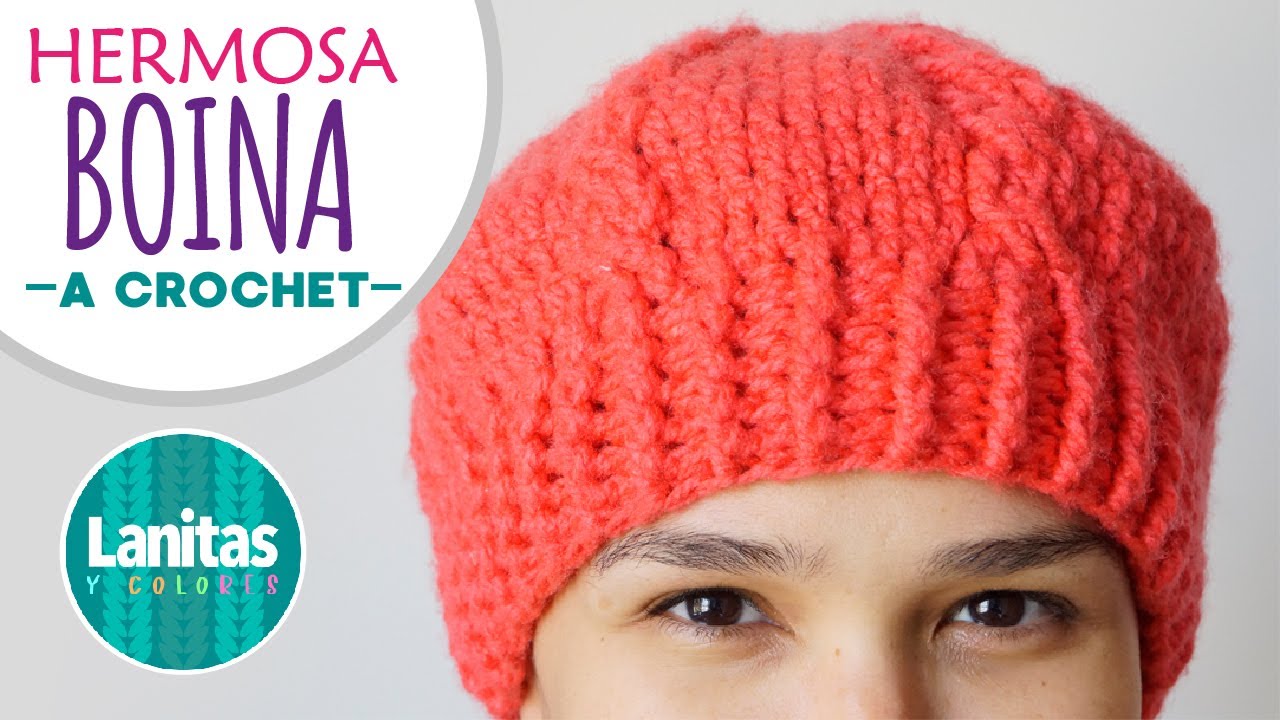 🌸como hacer boina en punto trenza en relieve tejida a crochet PASO A PASO🌸 DIY