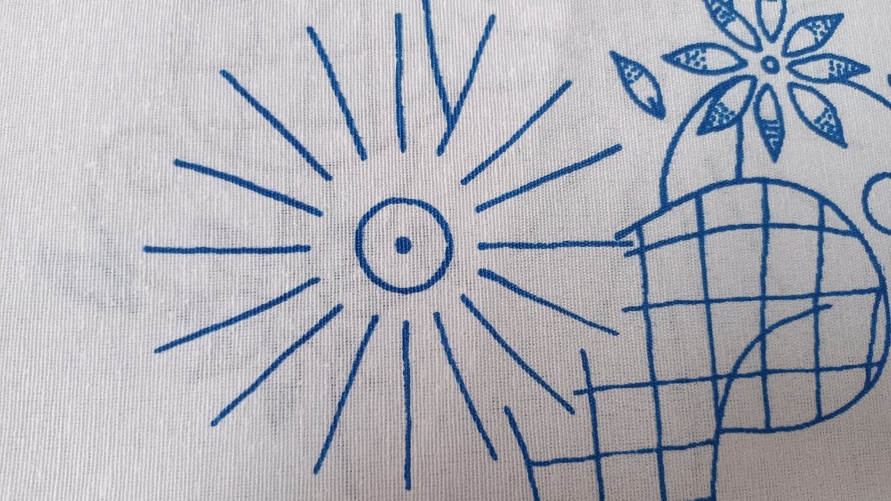 Cómo bordar flores de sol puntada #1 curso GRATIS DE BORDADO