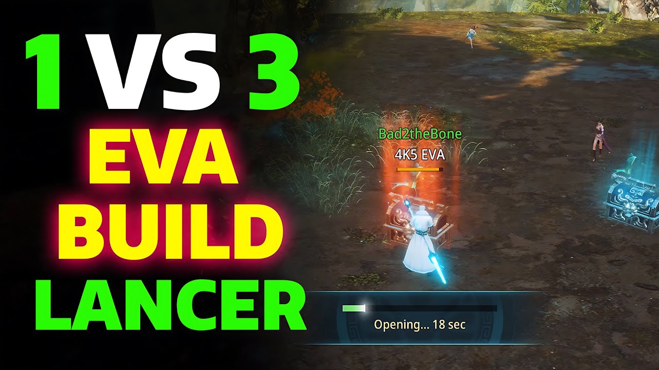 MIR4 PvP: 1v3 with INSANE EVA Lancer Build!
