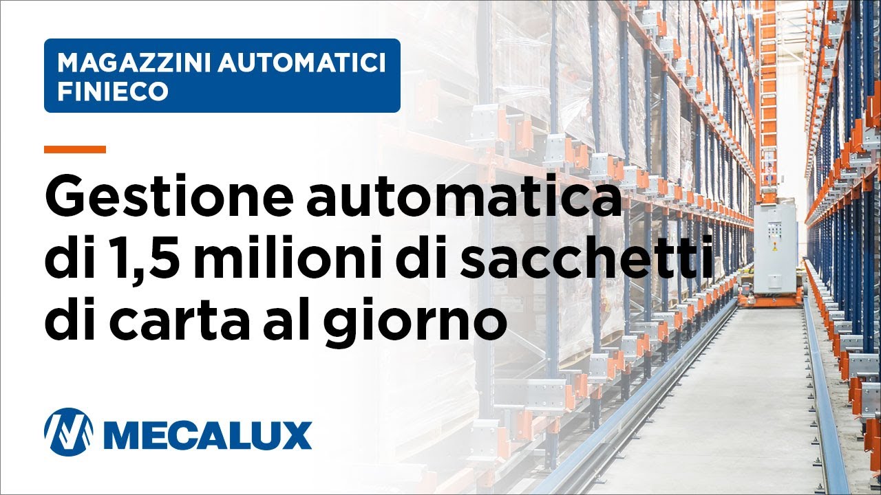 Pallet Shuttle automatico con trasloelevatore nel magazzino di Finieco in Portogallo