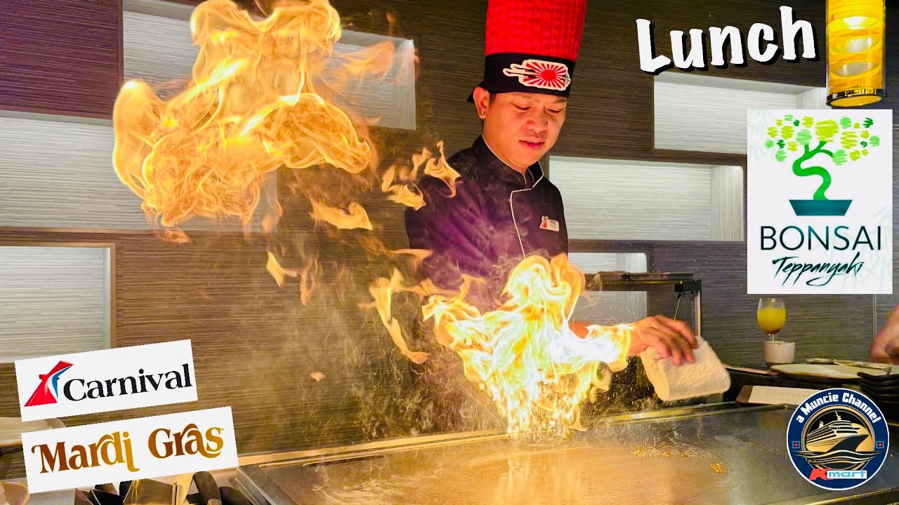 Experience Bonsai Teppanyaki Lunch on Carnival Mardi Gras #teppanyaki #carnivalmardigras #omg 
