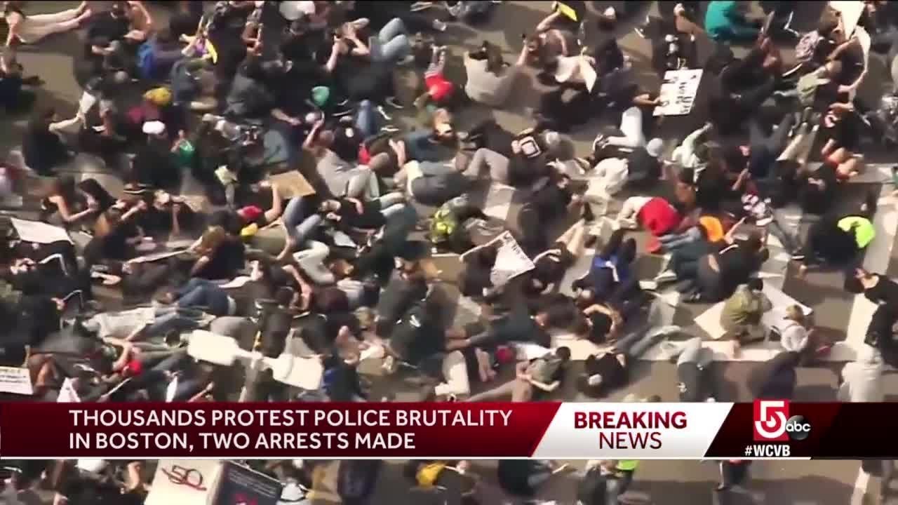 Thousands protest police brutality in Boston