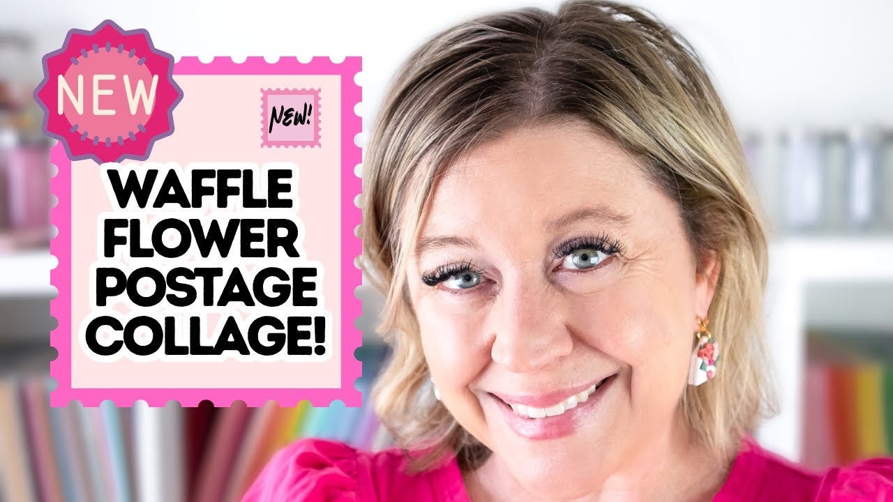 MUST SEE NEW Waffle Flower Postage Collage Stencils