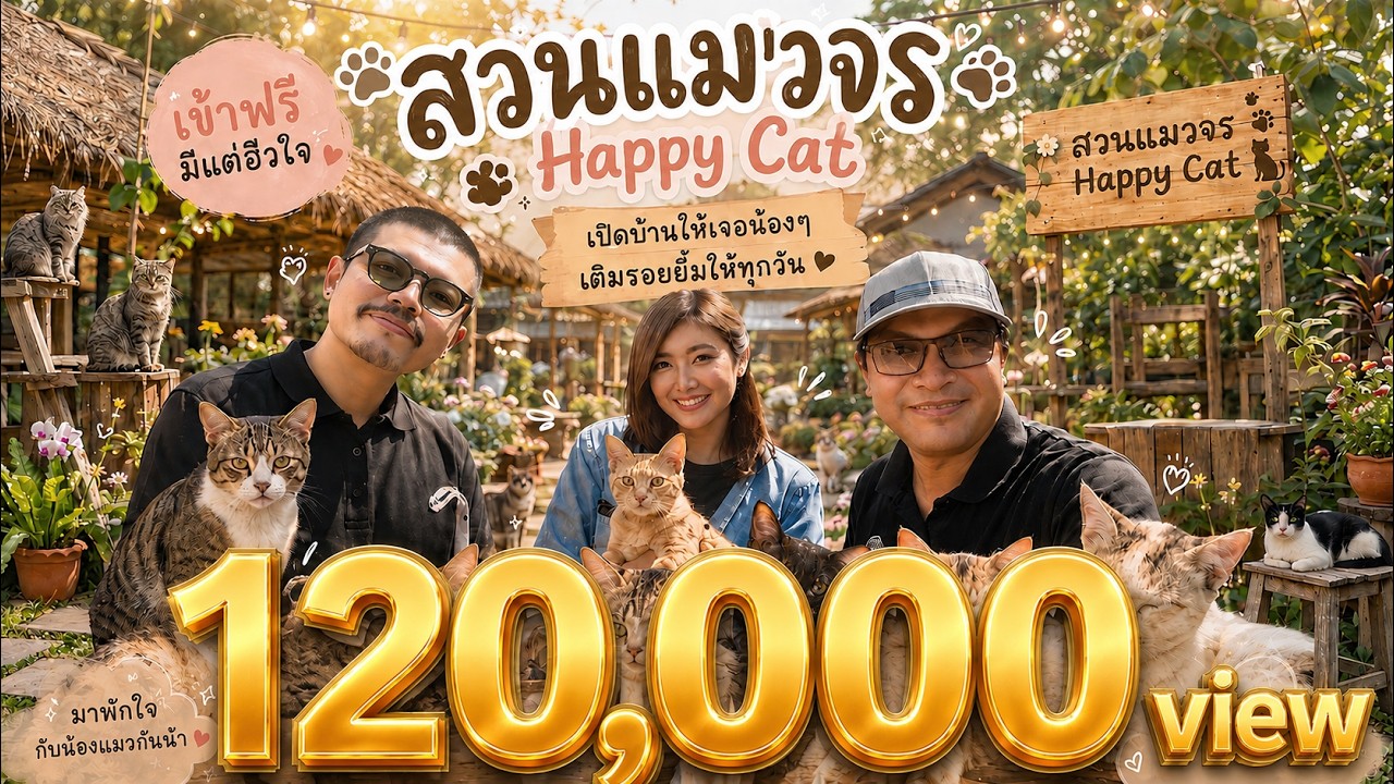 EP.50 ฮีลใจฟรี!เล่นกับแมวจรที่บ้านสวนแมวแสนสุข คลอง6ปทุมธานี#HappyCatGarden#ทาสแมว#เที่ยวใกล้กรุงเทพ
