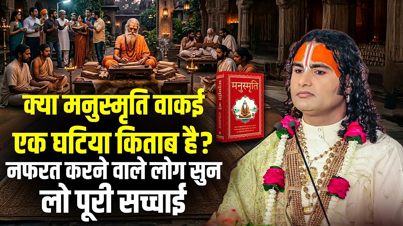 क्या मनुस्मृति वाकई एक घटिया किताब है? नफरत करने वाले लोग सुन लो पूरी सच्चाई | अनिरुद्धाचार्य जी