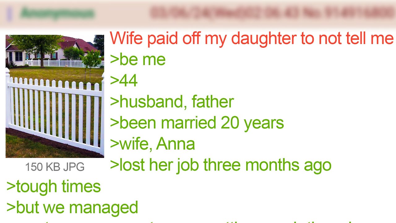 Дочь рассказала, что моя жена мне изменила | Истории 4Chan Greentext