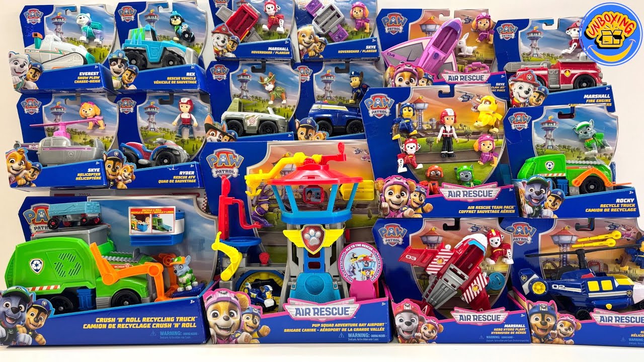 Paw Patrol AIR RESCUE Toy Collection Unboxing Review | Adventure Bay Airport | RYDER |Patrick ASMR