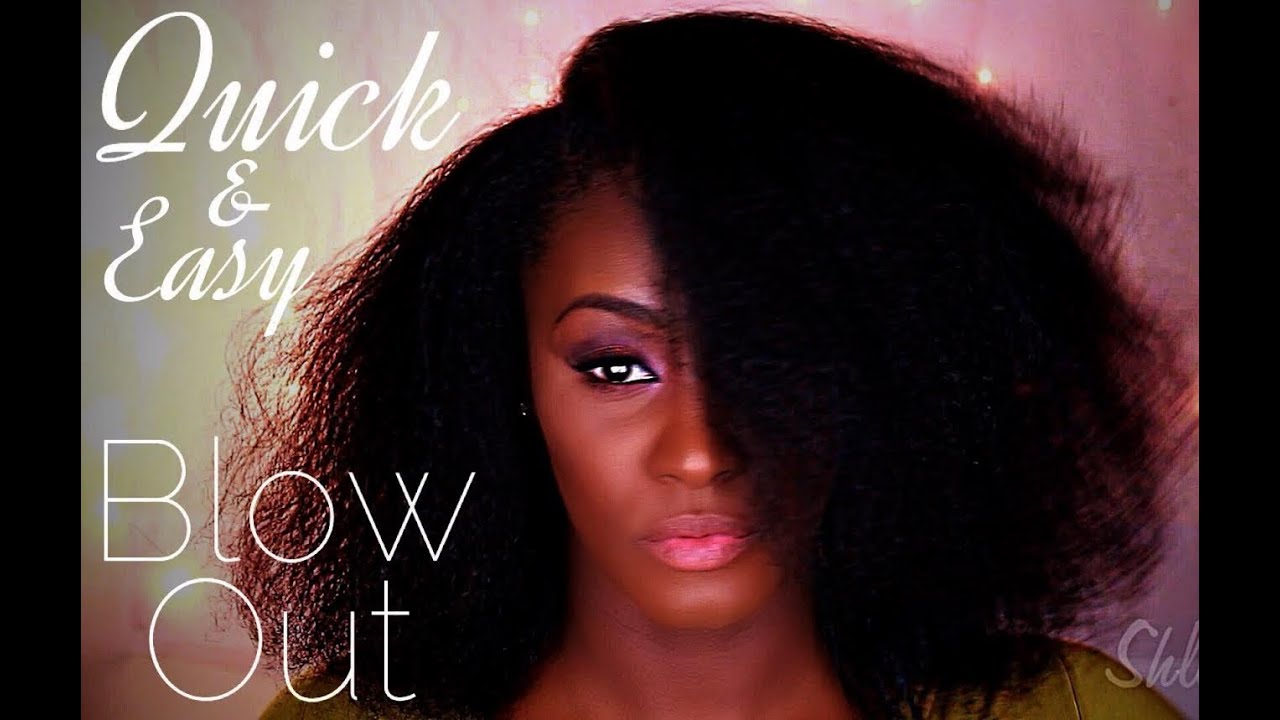 Blowout on Natural 4b Fine Hair