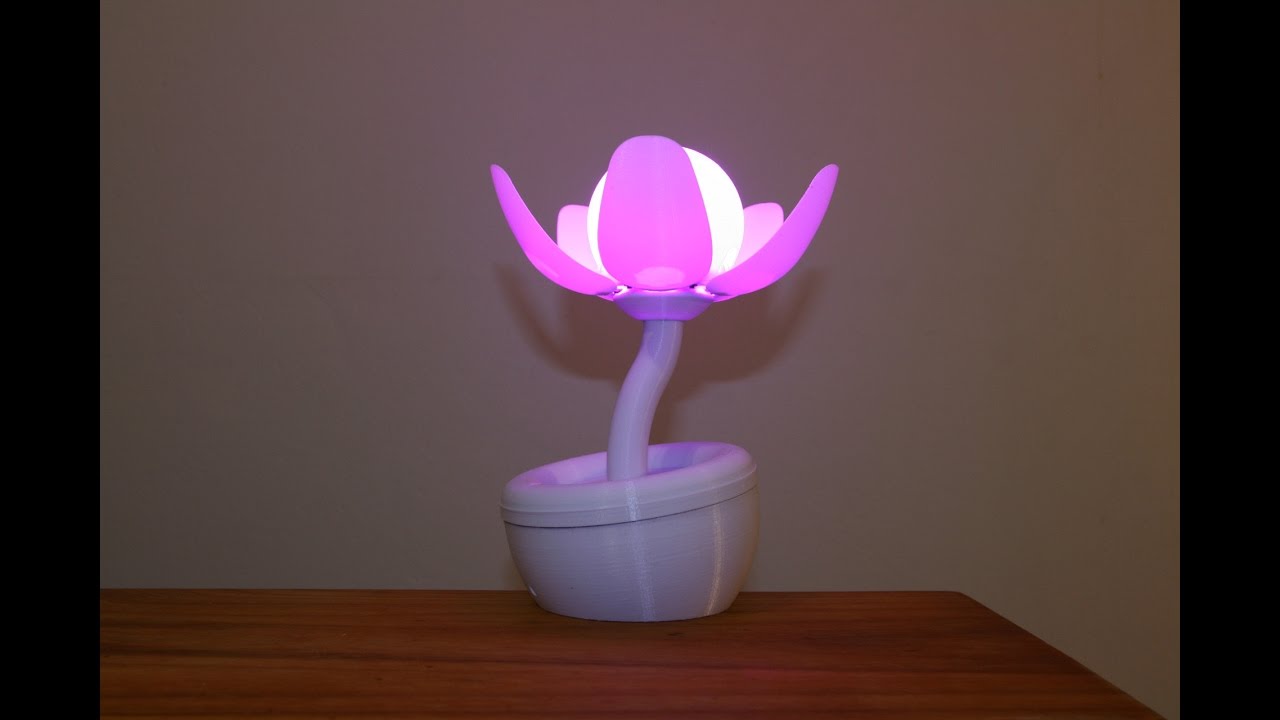 3D Printed Blooming Flower Night Light - Assembly