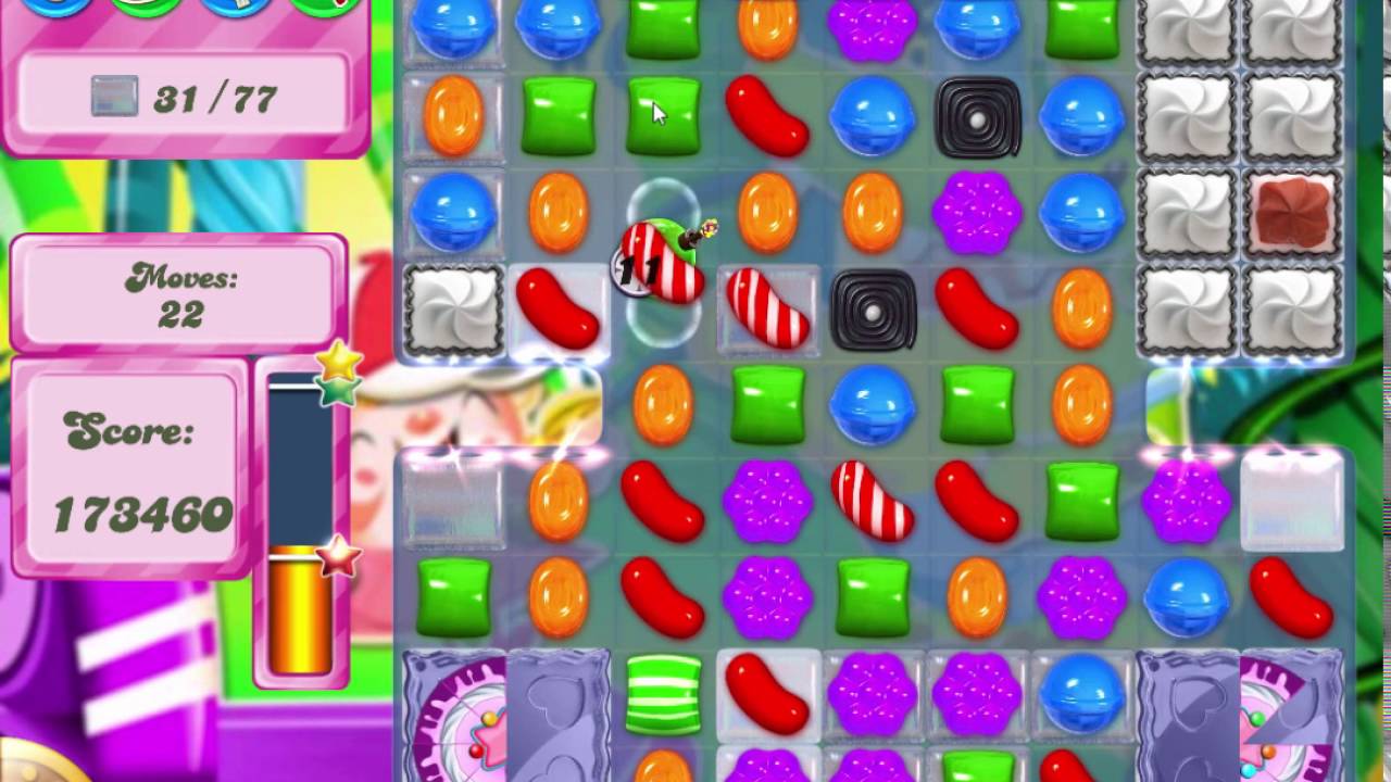 Candy Crush Saga Level 424 Clear all the Jelly!