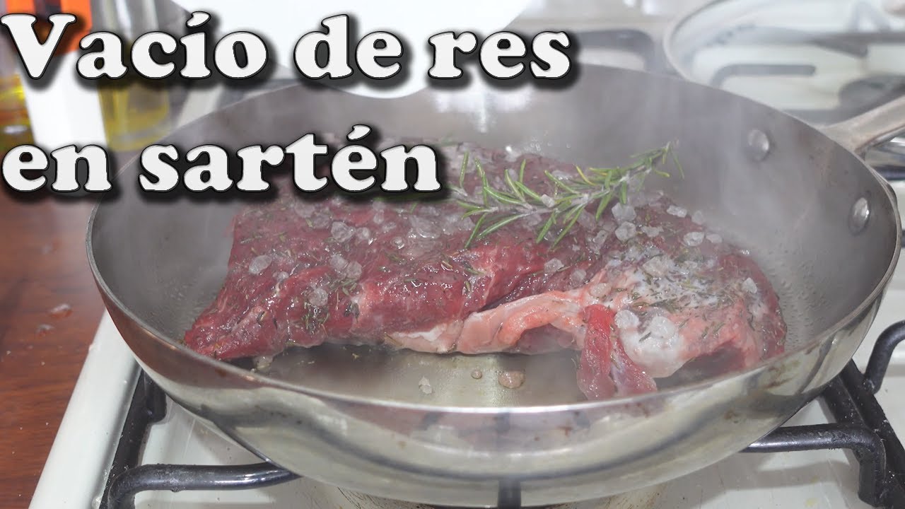 Vacío de res en sartén | Corte de carne sin asador | Comida Aventuras